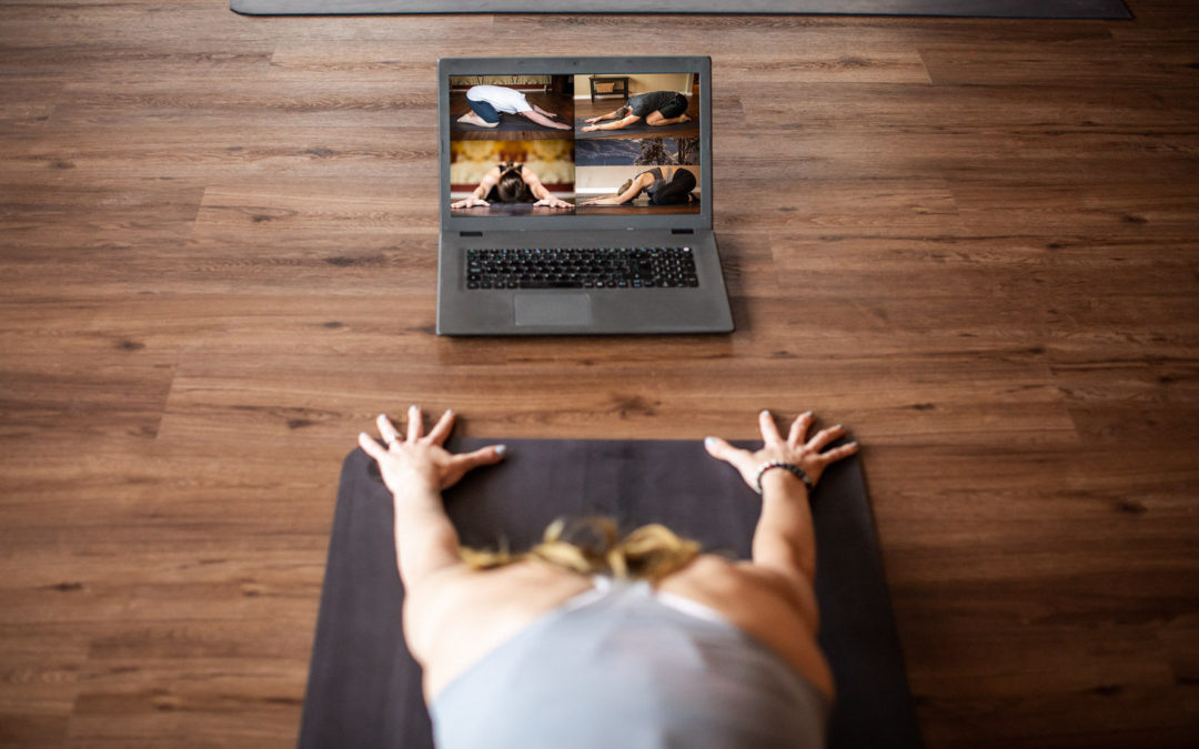 practicing yoga online