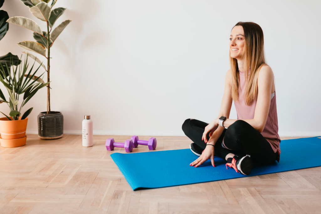 confidence building on a yoga mat