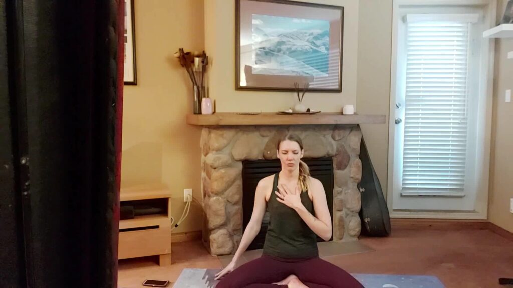 gentle vinyasa flow yoga for grounding with emily kane 2 vimeo thumbnail