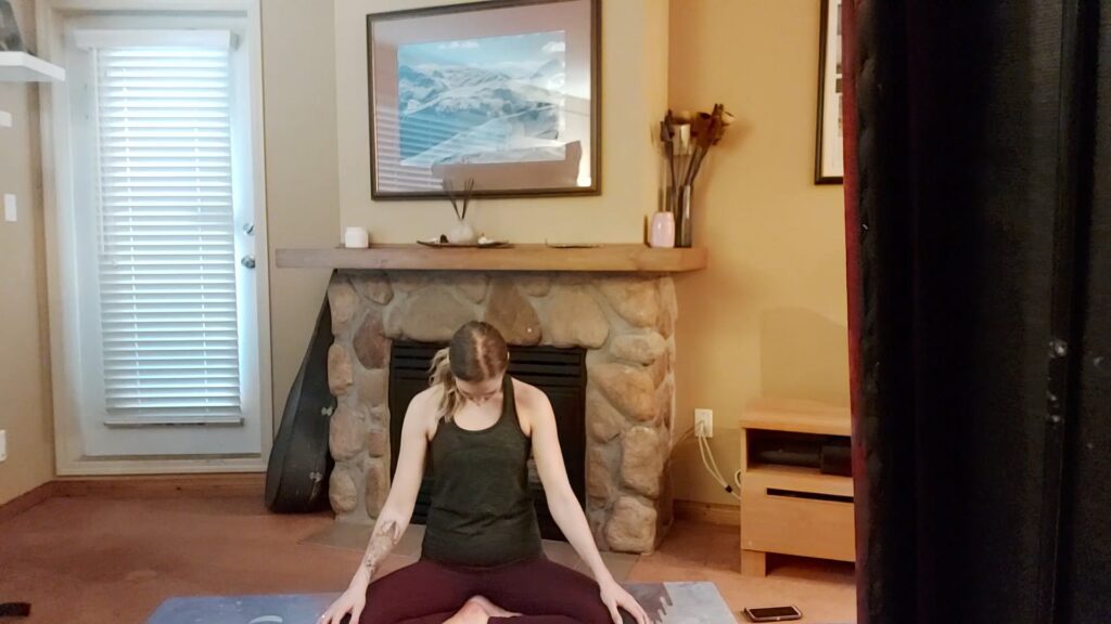 gentle vinyasa flow yoga for grounding with emily kane vimeo thumbnail