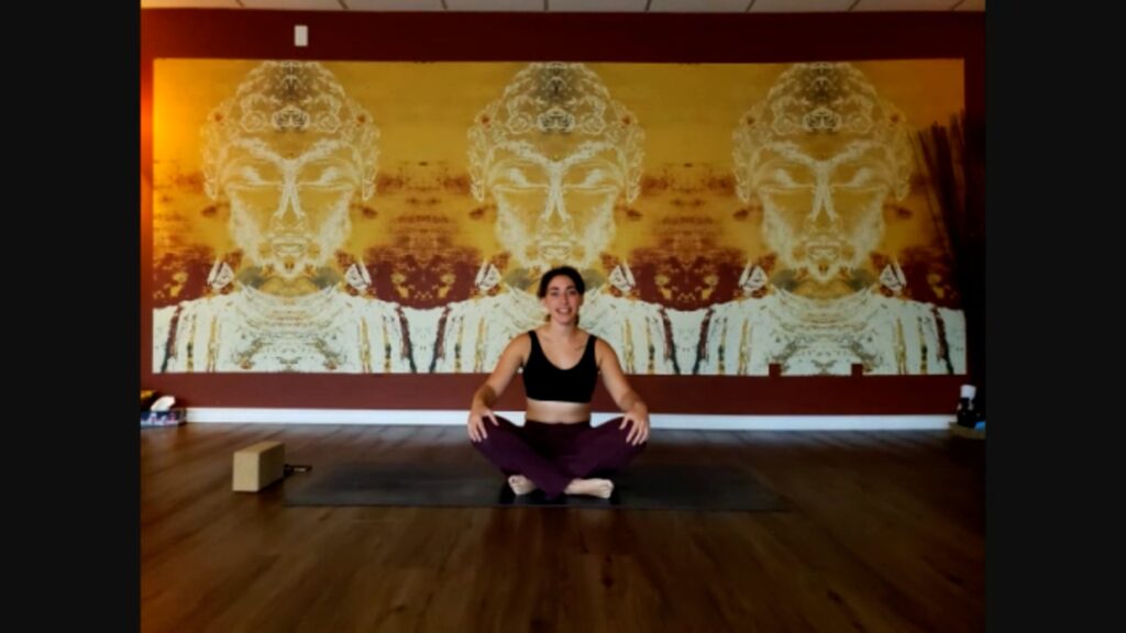 vinyasa for grounding and balance with mia simpson vimeo thumbnail